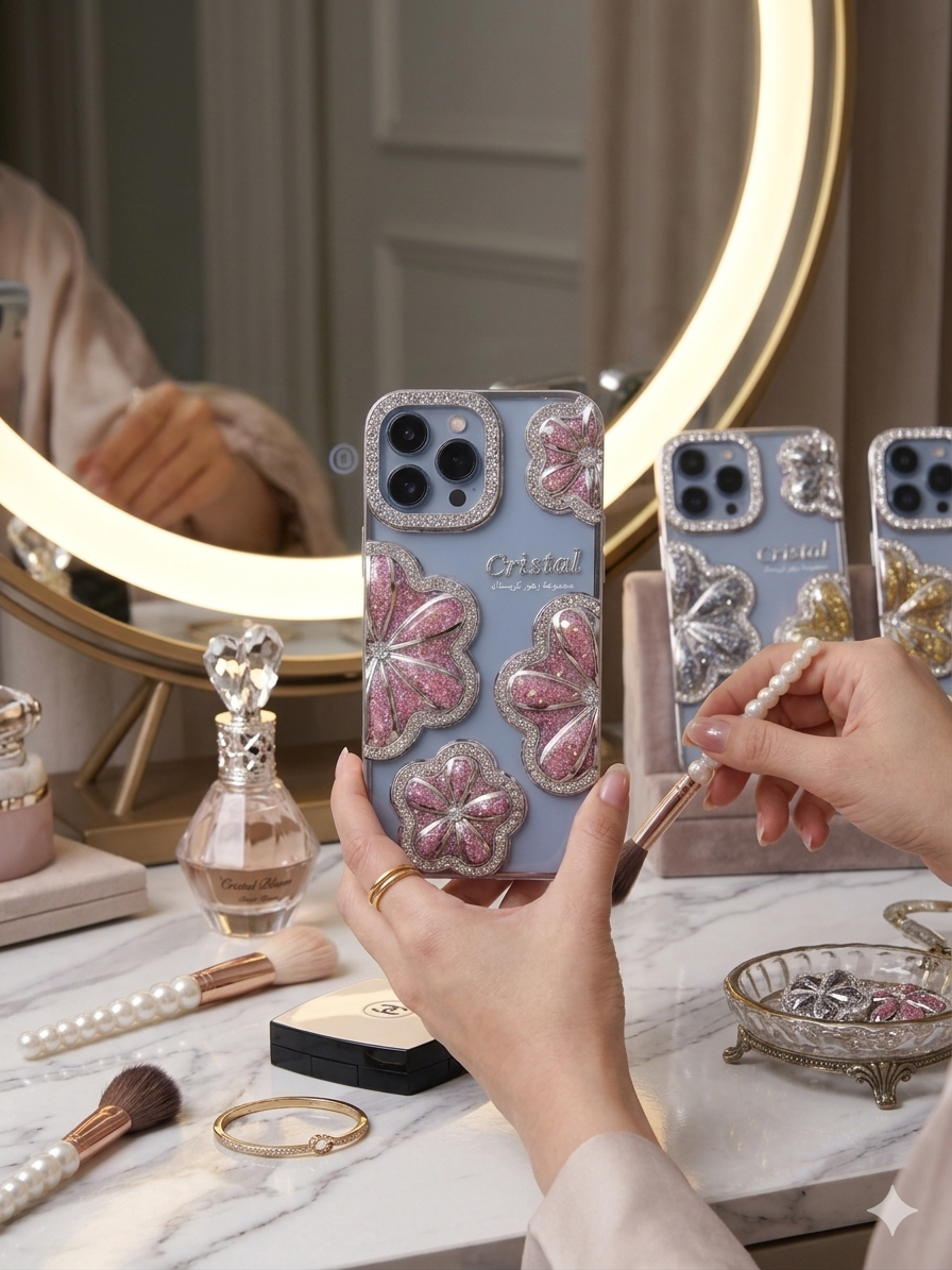 كفر Crystal بالفراشات والألماس